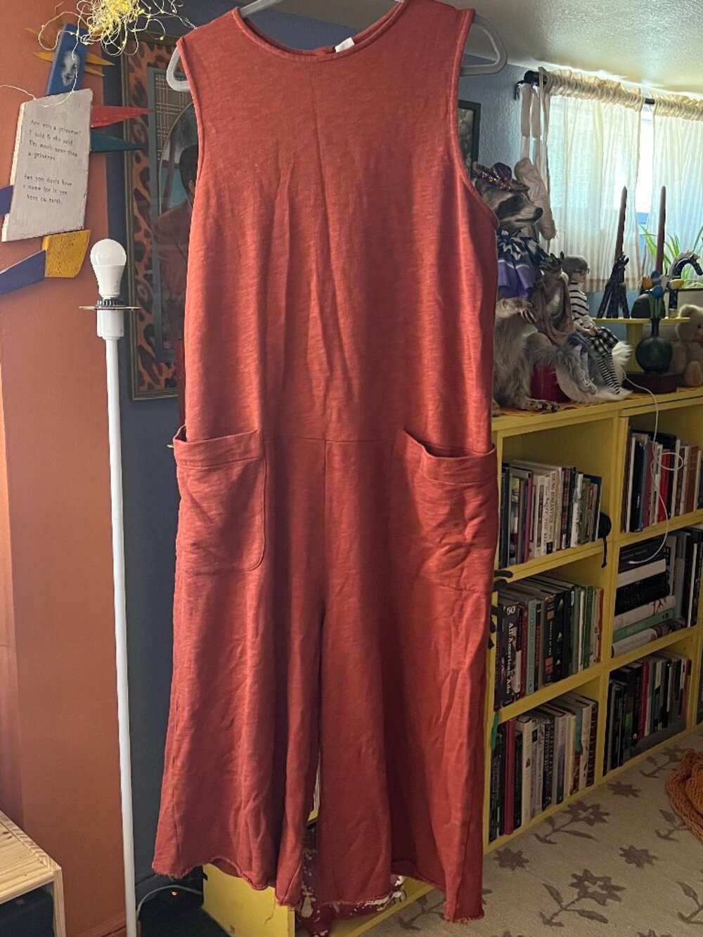 Toast Dropped Crotch French Terry Romper GUC Large